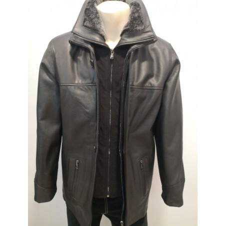 Chaquetón de Piel Para Hombre