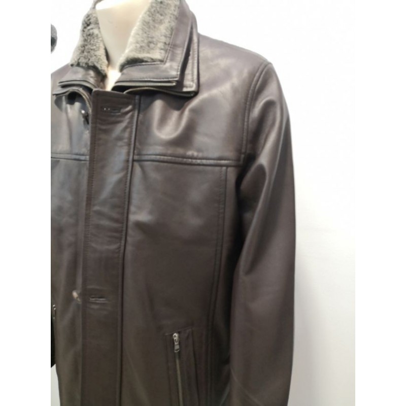 Chaquetón de Piel Para Hombre