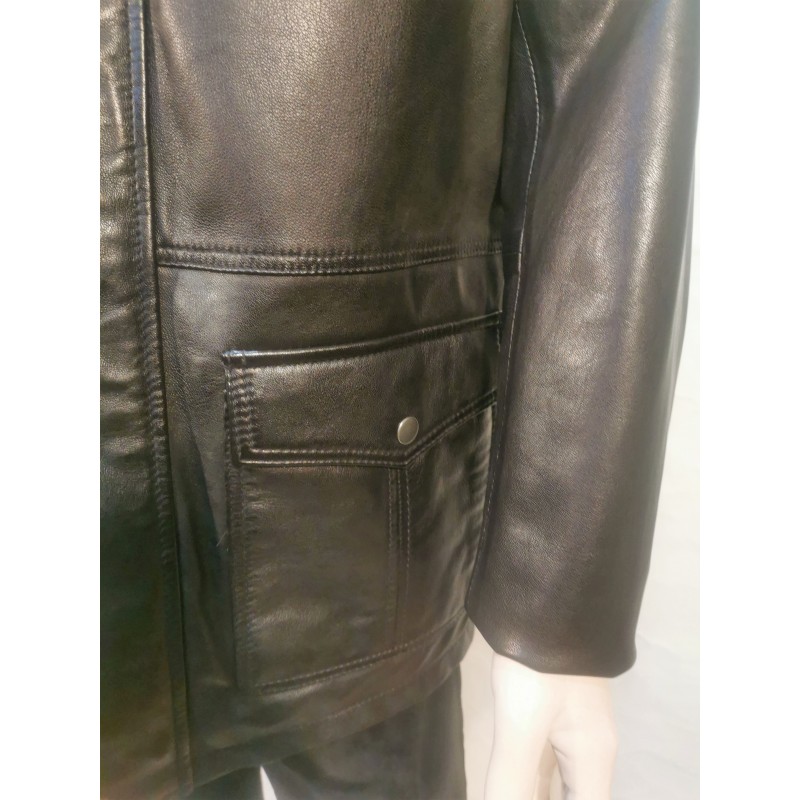 Chaquetón de Piel con Forro de Pelo