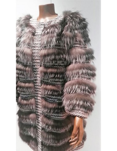 Abrigo de pelo combinado