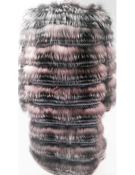 Abrigo de pelo combinado