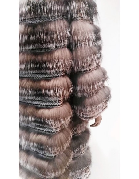 Abrigo de pelo combinado