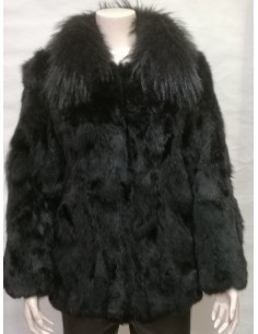 Chaqueta de Pelo Cuello Desmontable