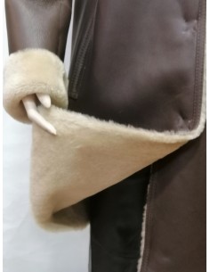 Abrigo de piel vuelta para mujer 2