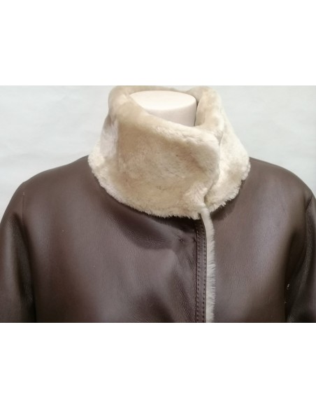 Abrigo de piel vuelta para mujer