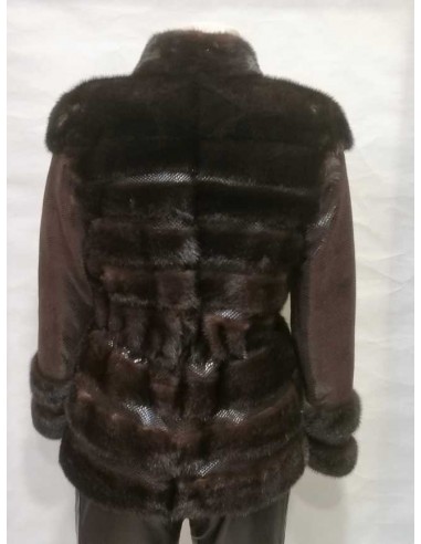 Chaqueta combinada con visón