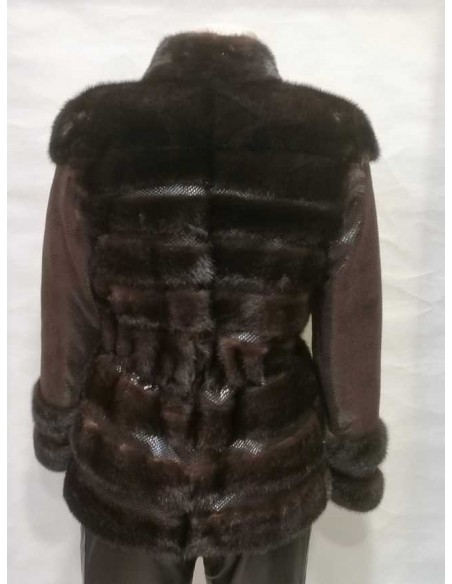 Chaqueta combinada con visón