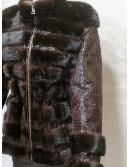 Chaqueta combinada con visón