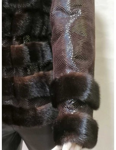 Chaqueta combinada con visón