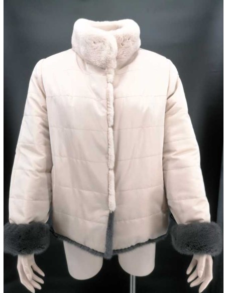 Chaqueta de pelo natural reversible