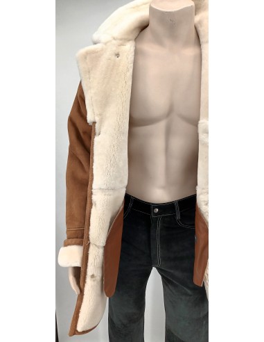 Chaqueta de piel vuelta para hombre