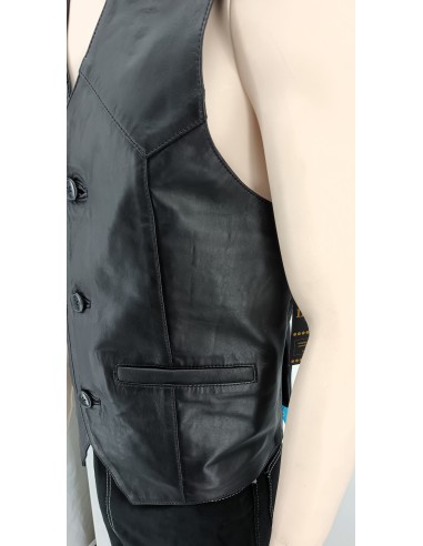 Chaleco de piel para hombre