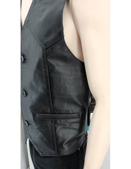 Chaleco de piel para hombre