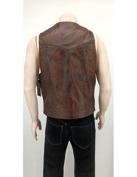 Chaleco de piel para hombre