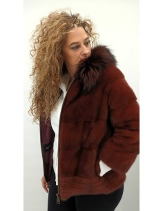 Chaqueta de Visón con Capucha