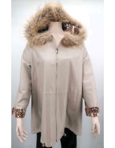 Poncho de piel reversible