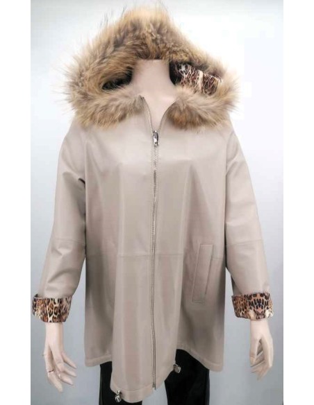 Poncho de piel reversible