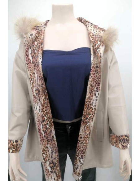 Poncho de piel reversible