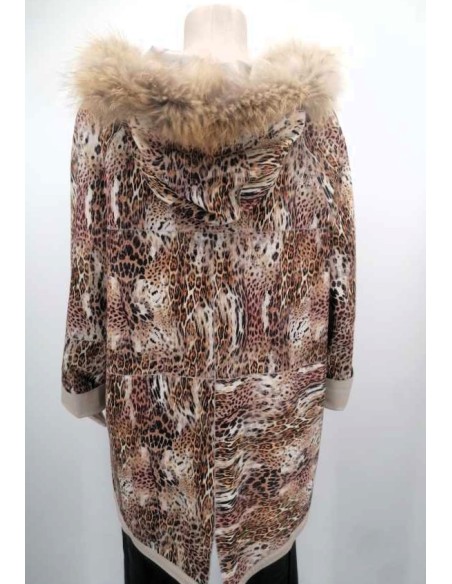 Poncho de piel reversible