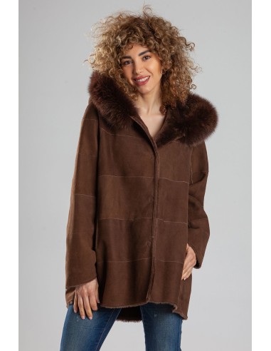 Chaquetón de doble faz con capucha