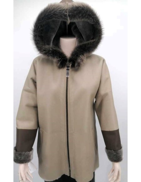 Chaqueta de doble faz reversible con capucha