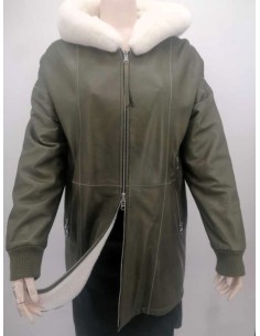 Gabardina de piel reversible