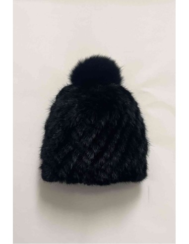 Gorro de pelo con pompón