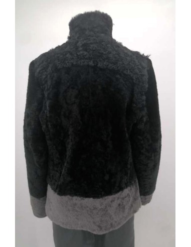 Chaqueta de borreguillo combinada