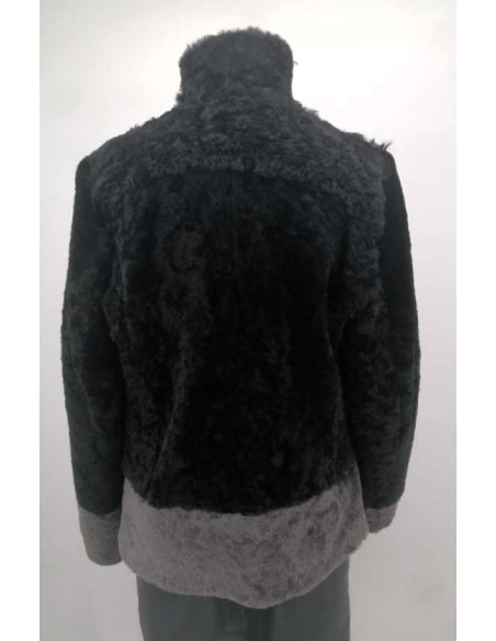 Chaqueta de borreguillo combinada