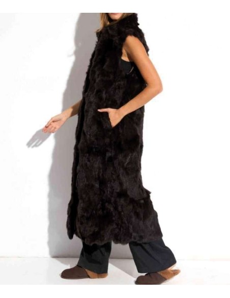 Chaleco largo de pelo