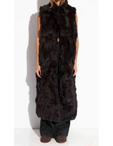 Chaleco largo de pelo