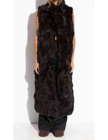 Chaleco largo de pelo