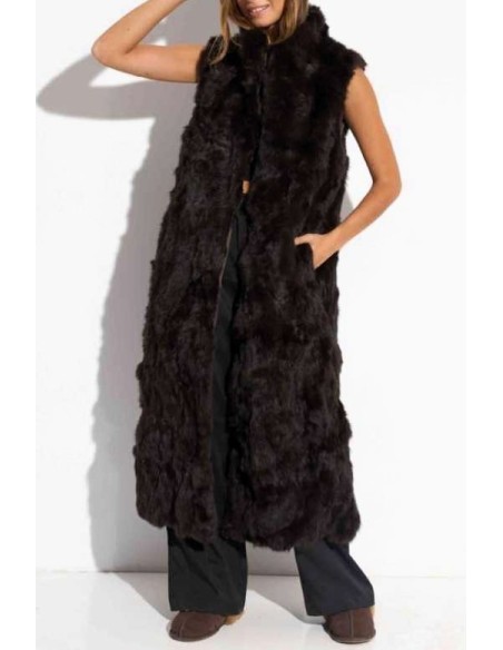 Chaleco largo de pelo