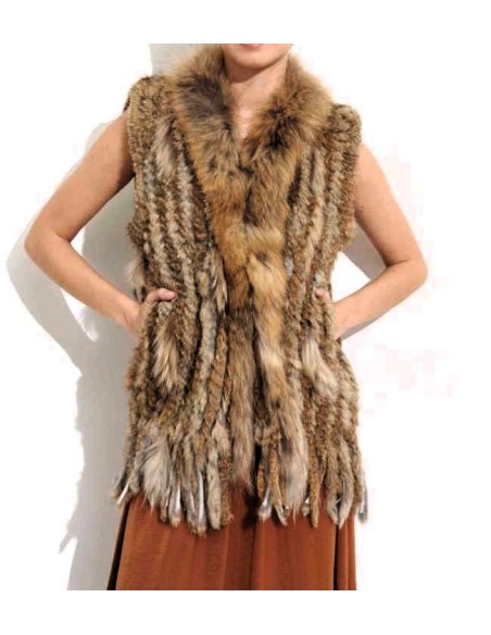 Chaleco de pelo combinado