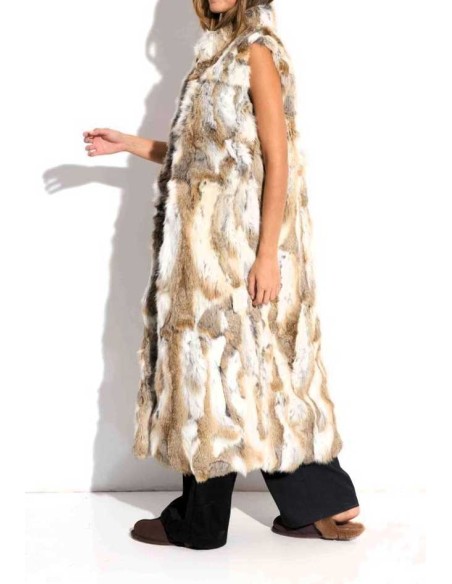 Chaleco largo de pelo