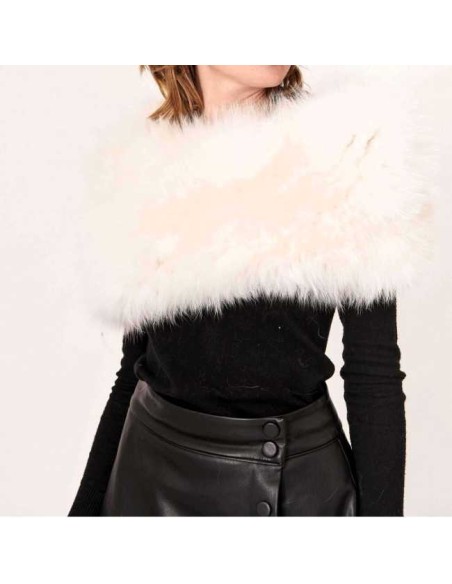 Estola Tricotada de pelo natural