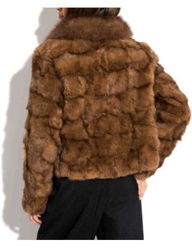 Chaqueta de pelo con cuello de zorro