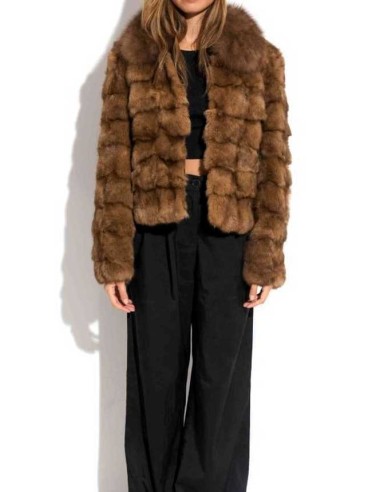 Chaqueta de pelo con cuello de zorro
