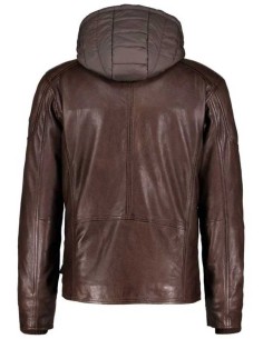 Cazadora de piel capucha desmontable 2