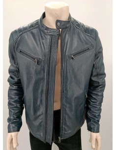 Cazadora de piel para hombre