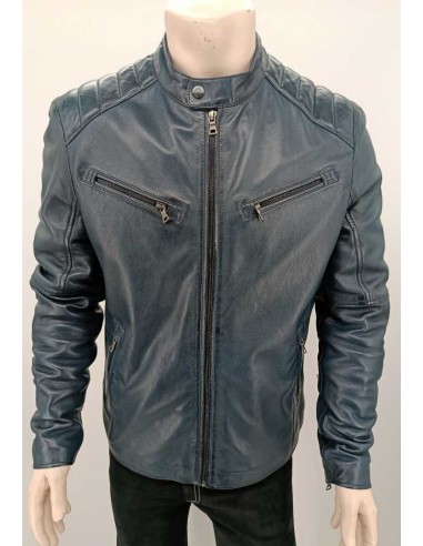 Cazadora de piel para hombre