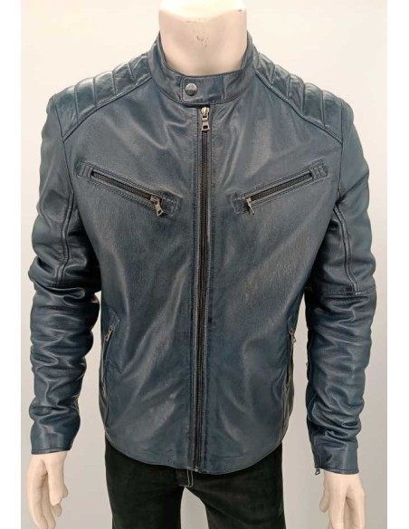 Cazadora de piel para hombre