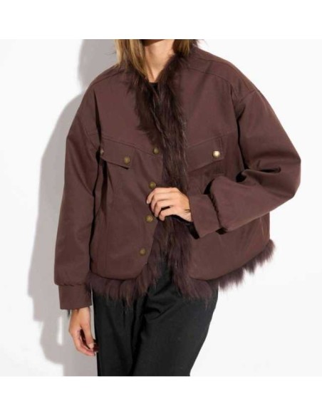 Chaqueta de pelo reversible