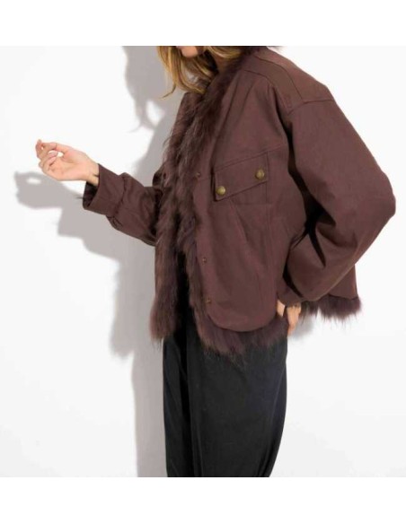 Chaqueta de pelo reversible