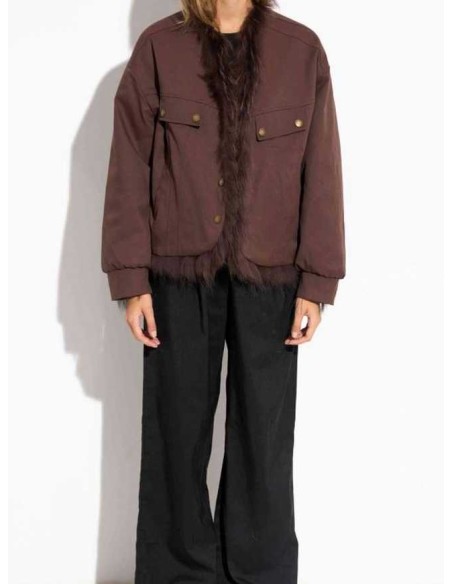 Chaqueta de pelo reversible