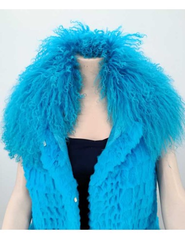 Chaleco de pelo combinado