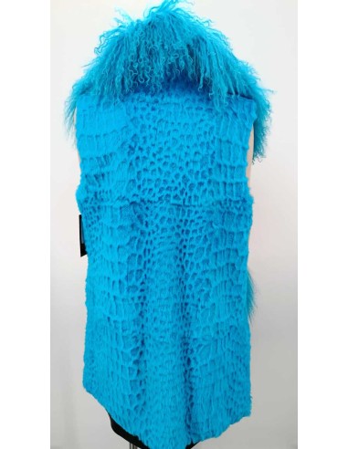 Chaleco de pelo combinado