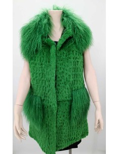 Chaleco de pelo combinado
