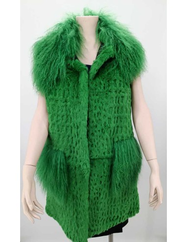 Chaleco de pelo combinado