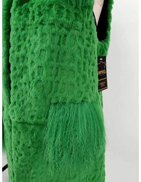 Chaleco de pelo combinado